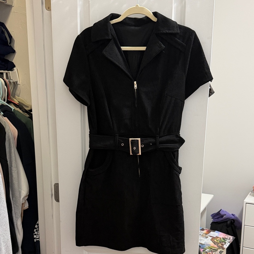 Black Belted Women's Dress